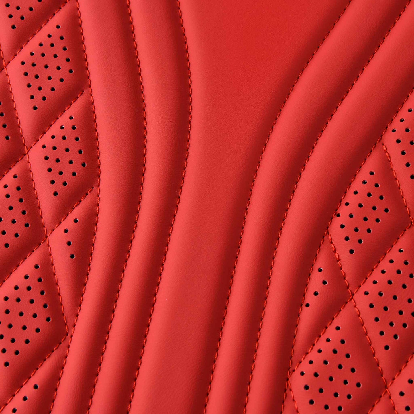 Luxus SeatSkin™ Housses de Siège en Similicuir à Motif Hybride | Marron Caramel