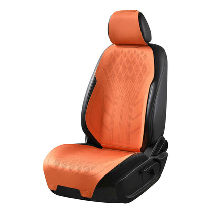 Luxus SeatSkin™ Housses de Siège en Suédine à Motif Losanges | Orange Lava