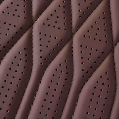Luxus SeatSkin™ Housses de Siège en Similicuir à Motif Losanges | Marron Caramel