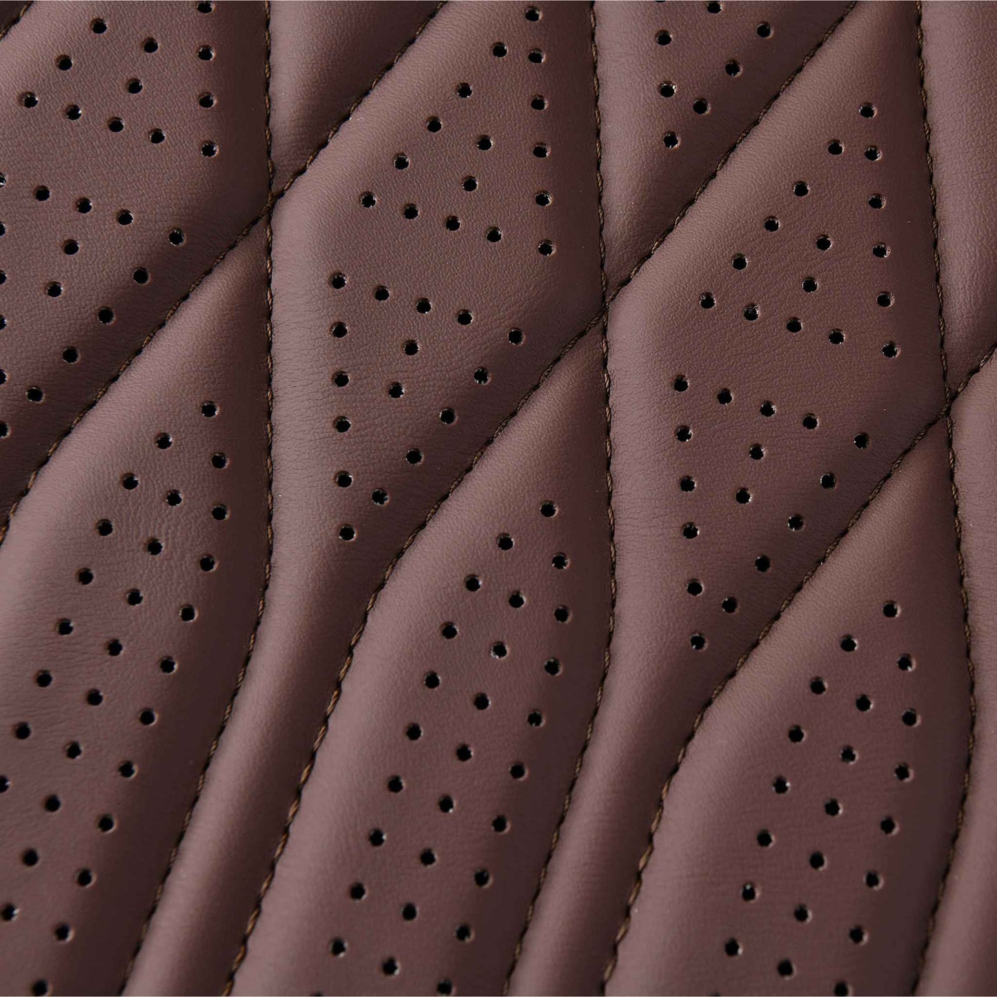 Luxus SeatSkin™ Housses de Siège en Similicuir à Motif Losanges | Marron Chocolat