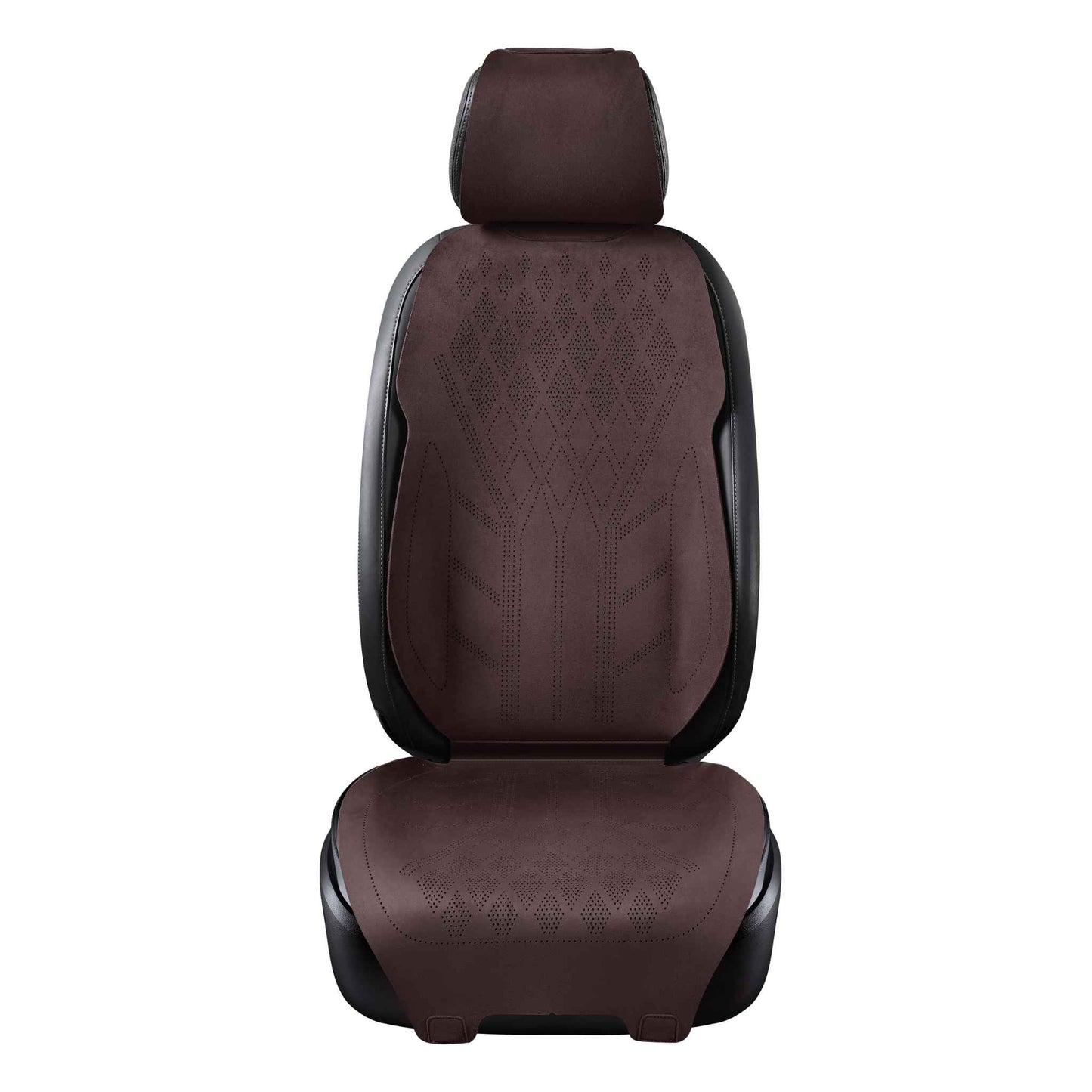 Luxus SeatSkin™ Housses de Siège en Suédine à Motif Losanges | Marron Chocolat