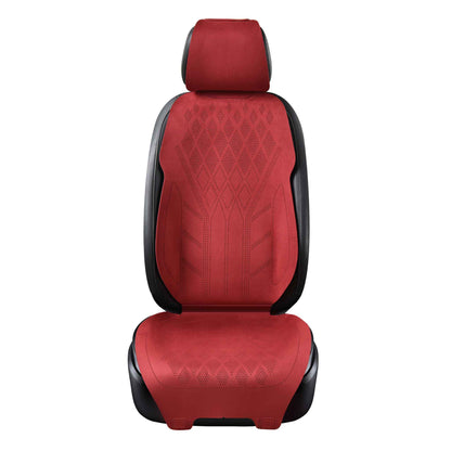 Luxus SeatSkin™ Housses de Siège en Suédine à Motif Losanges | Rouge Cerise