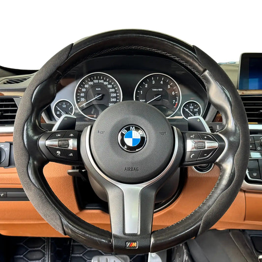 Couvre Volant Minimaliste en Alcantara - Grip Classic - Noir