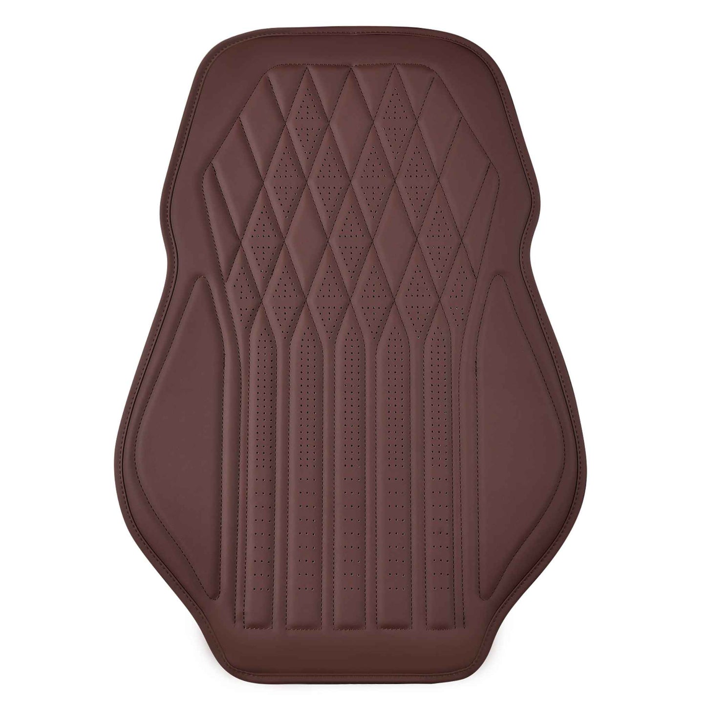 Luxus SeatSkin™ Housses de Siège en Similicuir à Motif Losanges | Marron Chocolat