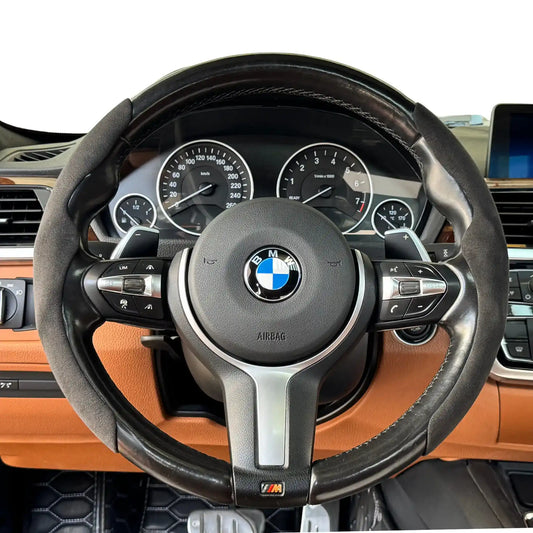 Couvre Volant Minimaliste en Alcantara - Grip Sport - Noir