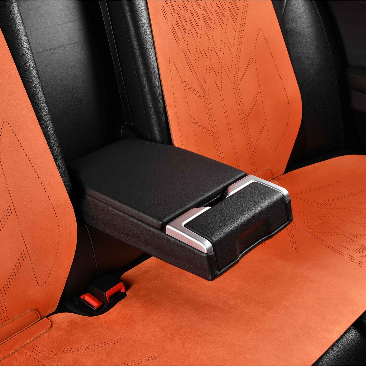 Luxus SeatSkin™ Housses de Siège en Suédine à Motif Losanges | Orange Lava
