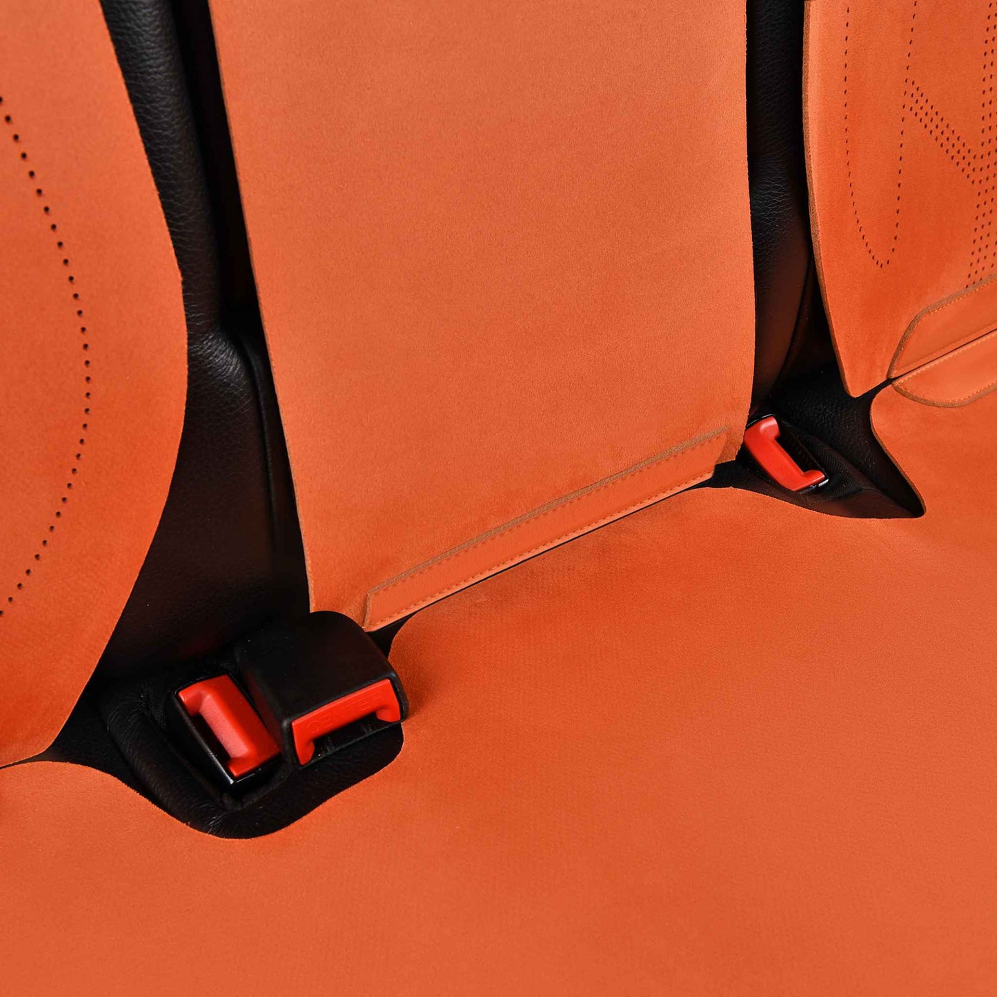 Luxus SeatSkin™ Housses de Siège en Suédine à Motif Losanges | Orange Lava