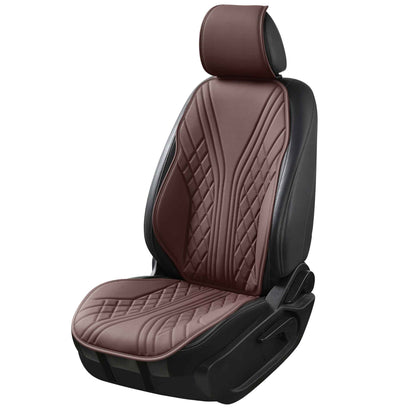 Luxus SeatSkin™ Housses de Siège en Similicuir à Motif Hybride | Marron Chocolat