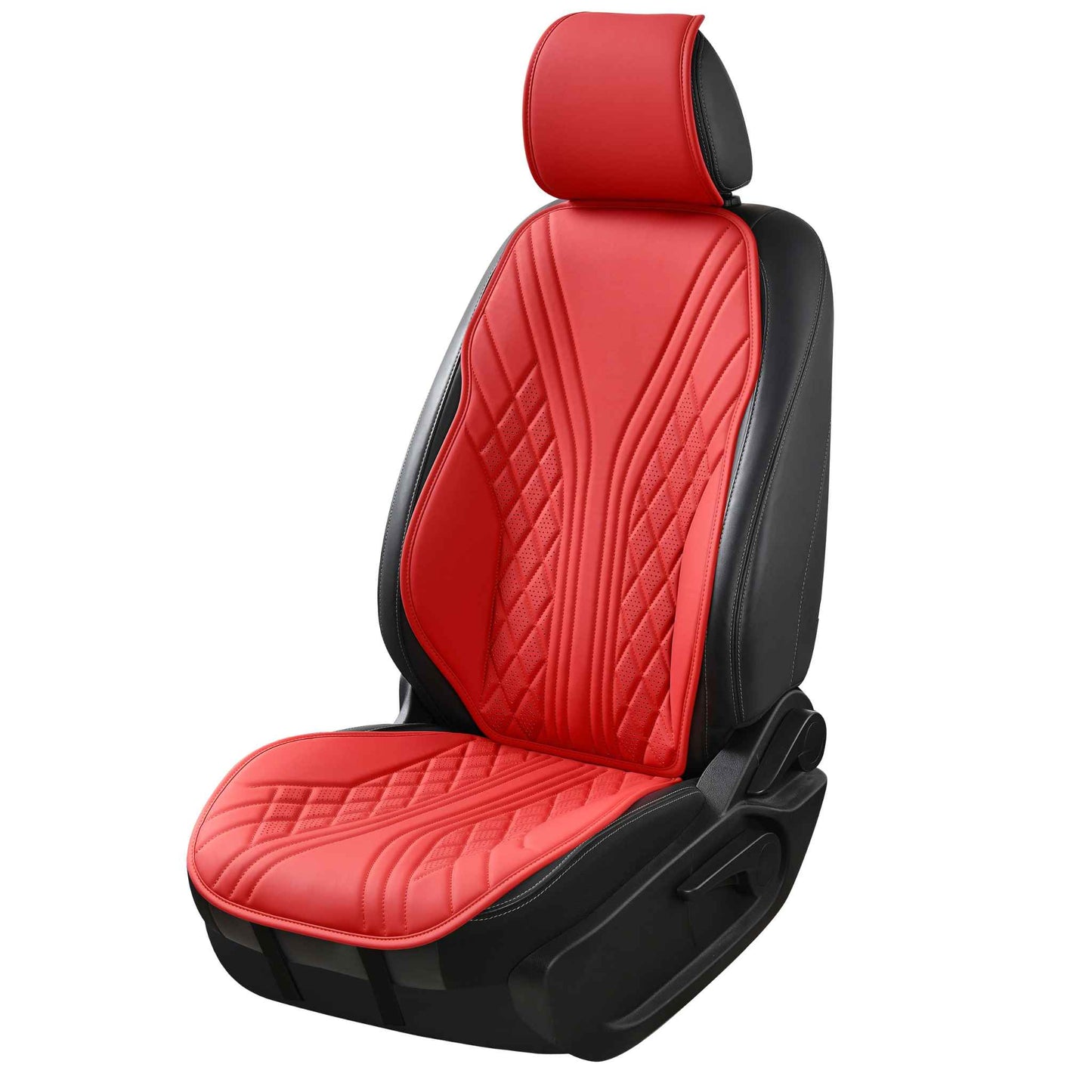 Luxus SeatSkin™ Housses de Siège en Similicuir à Motif Hybride | Rouge Ferrari