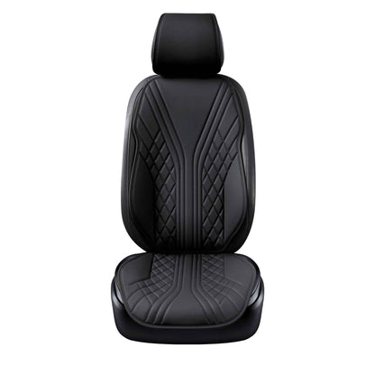 Luxus SeatSkin™ Housses de Siège en Similicuir à Motif Hybride | Noir