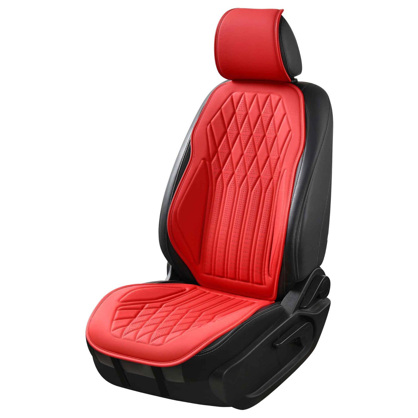 Luxus SeatSkin™ Housses de Siège en Similicuir à Motif Losanges | Rouge Ferrari