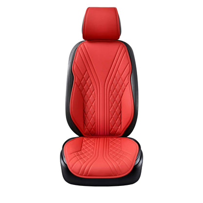 Luxus SeatSkin™ Housses de Siège en Similicuir à Motif Hybride | Rouge Ferrari
