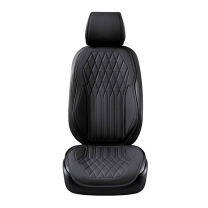 Luxus SeatSkin™ Housses de Siège en Similicuir à Motif Losanges | Noir Onyx