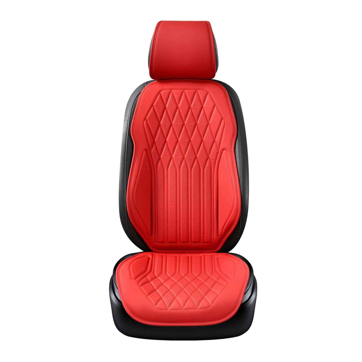 Luxus SeatSkin™ Housses de Siège en Similicuir à Motif Losanges | Rouge Ferrari