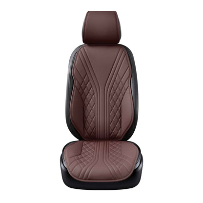 Luxus SeatSkin™ Housses de Siège en Similicuir à Motif Hybride | Marron Chocolat