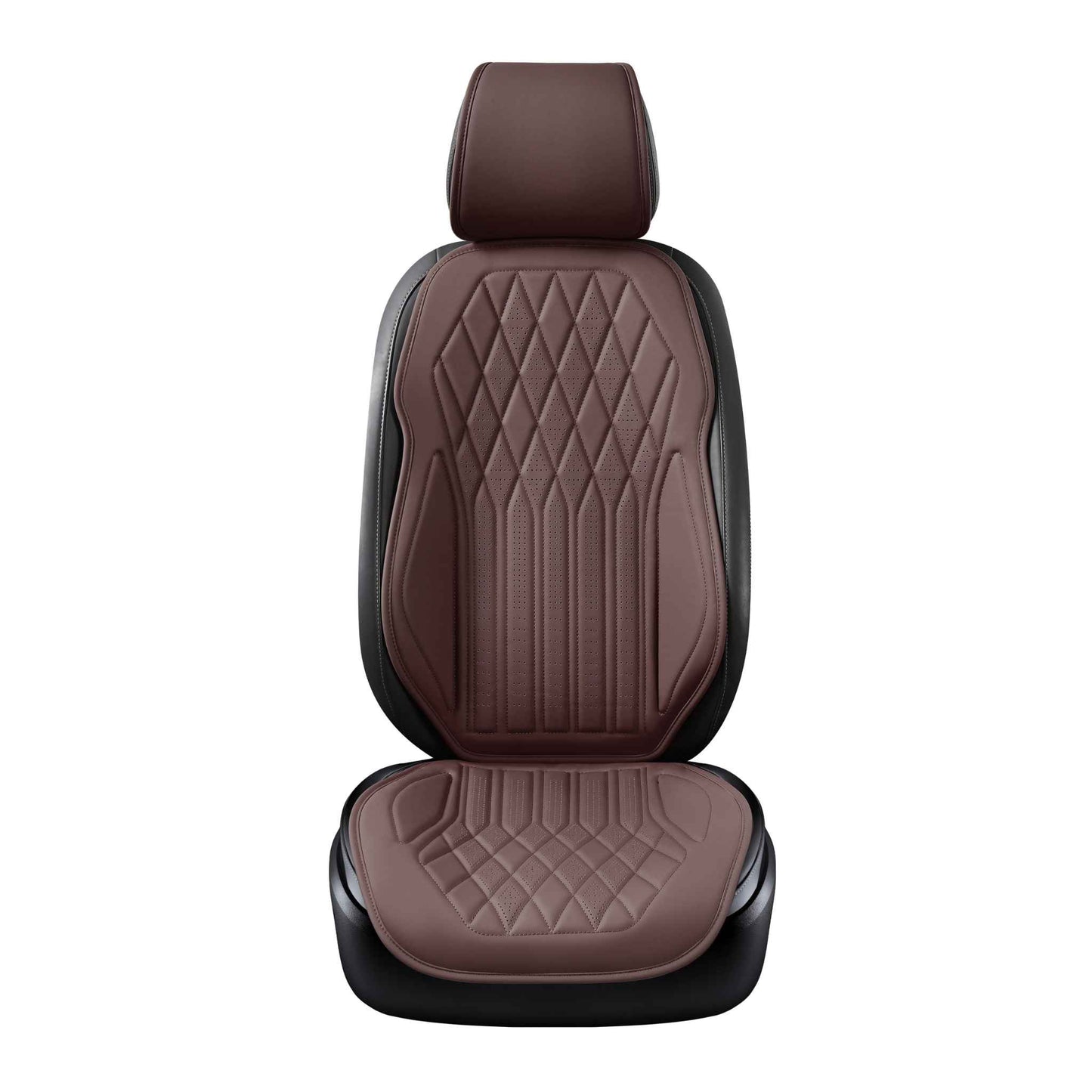 Luxus SeatSkin™ Housses de Siège en Similicuir à Motif Losanges | Marron Chocolat