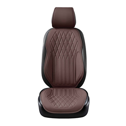 Luxus SeatSkin™ Housses de Siège en Similicuir à Motif Losanges | Marron Chocolat