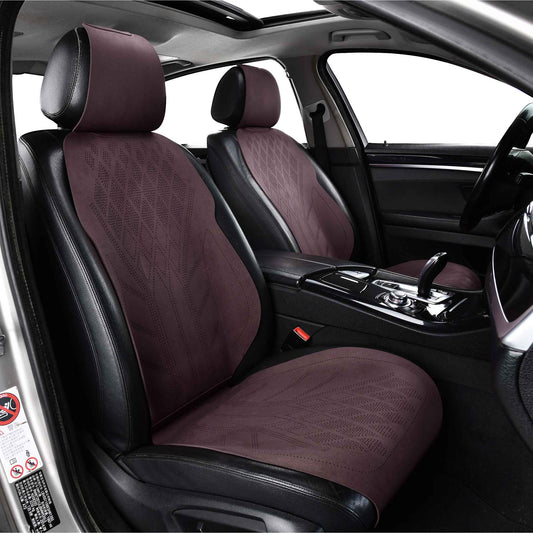 Luxus SeatSkin™ Housses de Siège en Suédine à Motif Losanges | Marron Chocolat