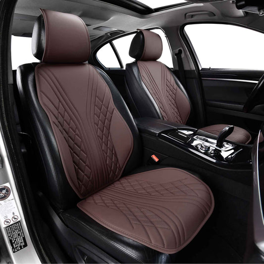 Luxus SeatSkin™ Housses de Siège en Similicuir à Motif Hybride | Marron Chocolat