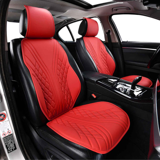 Luxus SeatSkin™ Housses de Siège en Similicuir à Motif Hybride | Rouge Ferrari