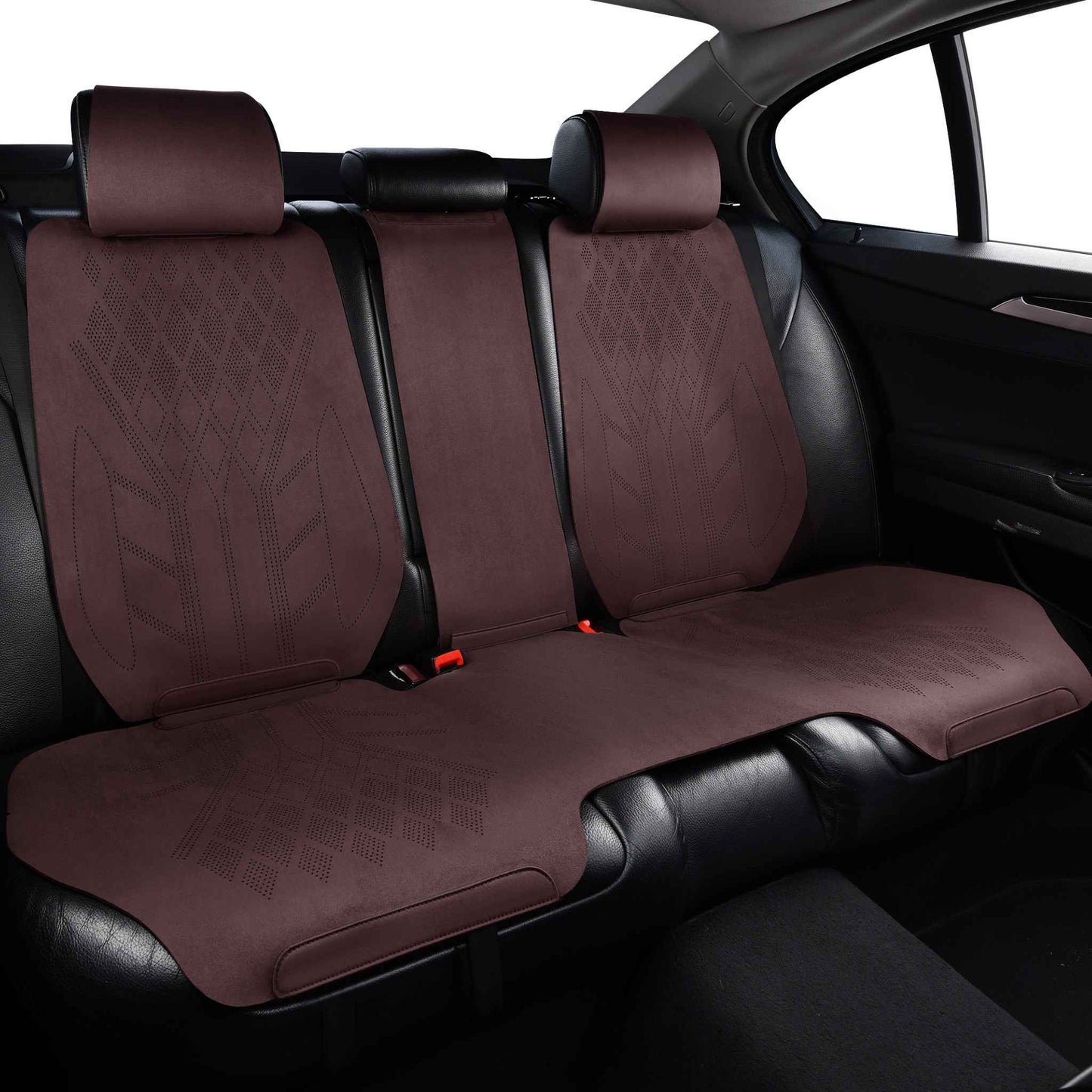 Luxus SeatSkin™ Housses de Siège en Suédine à Motif Losanges | Marron Chocolat