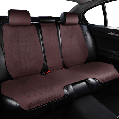 Luxus SeatSkin™ Housses de Siège en Suédine à Motif Losanges | Marron Chocolat
