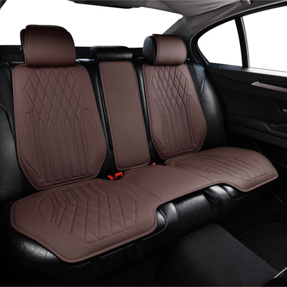 Luxus SeatSkin™ Housses de Siège en Similicuir à Motif Losanges | Marron Chocolat