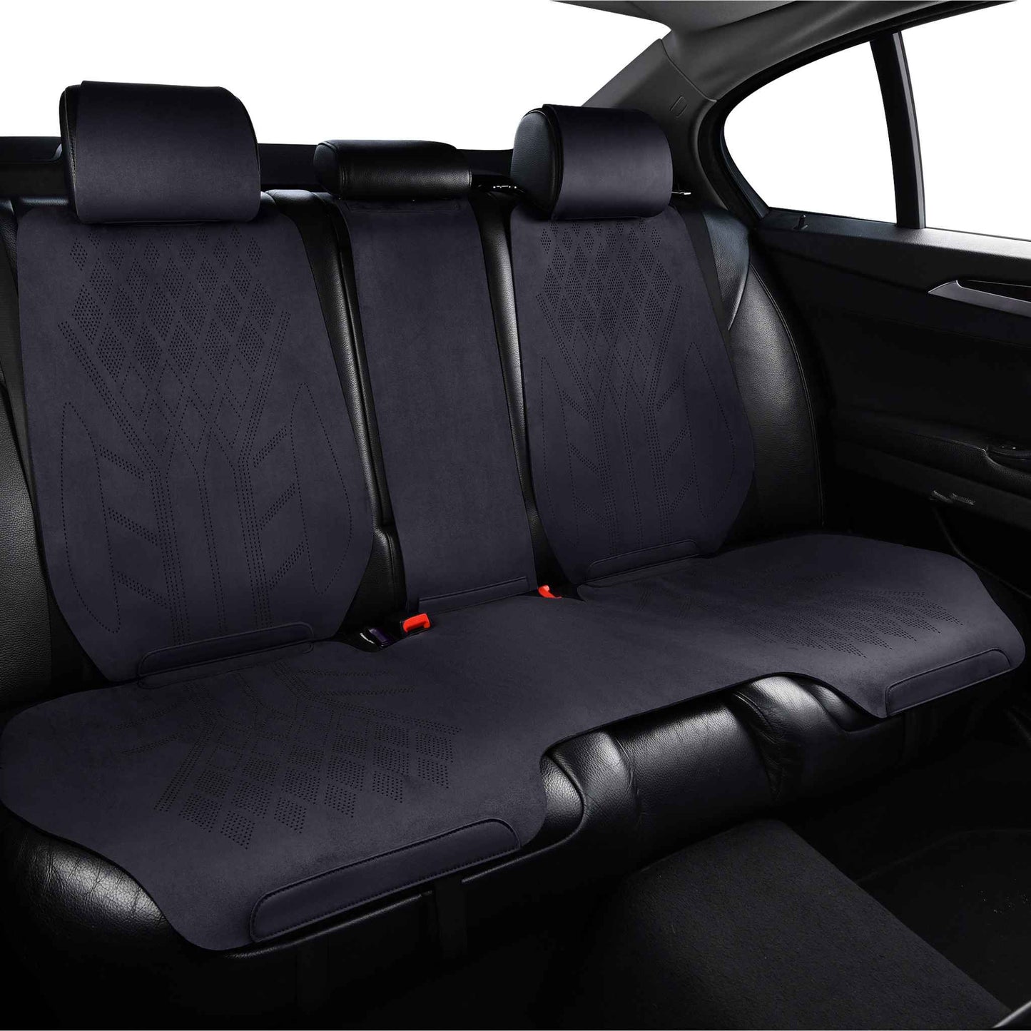Luxus SeatSkin™ Housses de Siège en Suédine à Motif Losanges | Noir