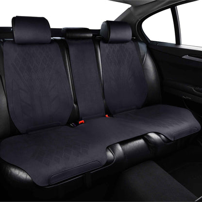 Luxus SeatSkin™ Housses de Siège en Suédine à Motif Losanges | Noir
