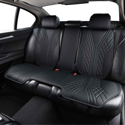 Luxus SeatSkin™ Housses de Siège en Similicuir à Motif Hybride | Noir