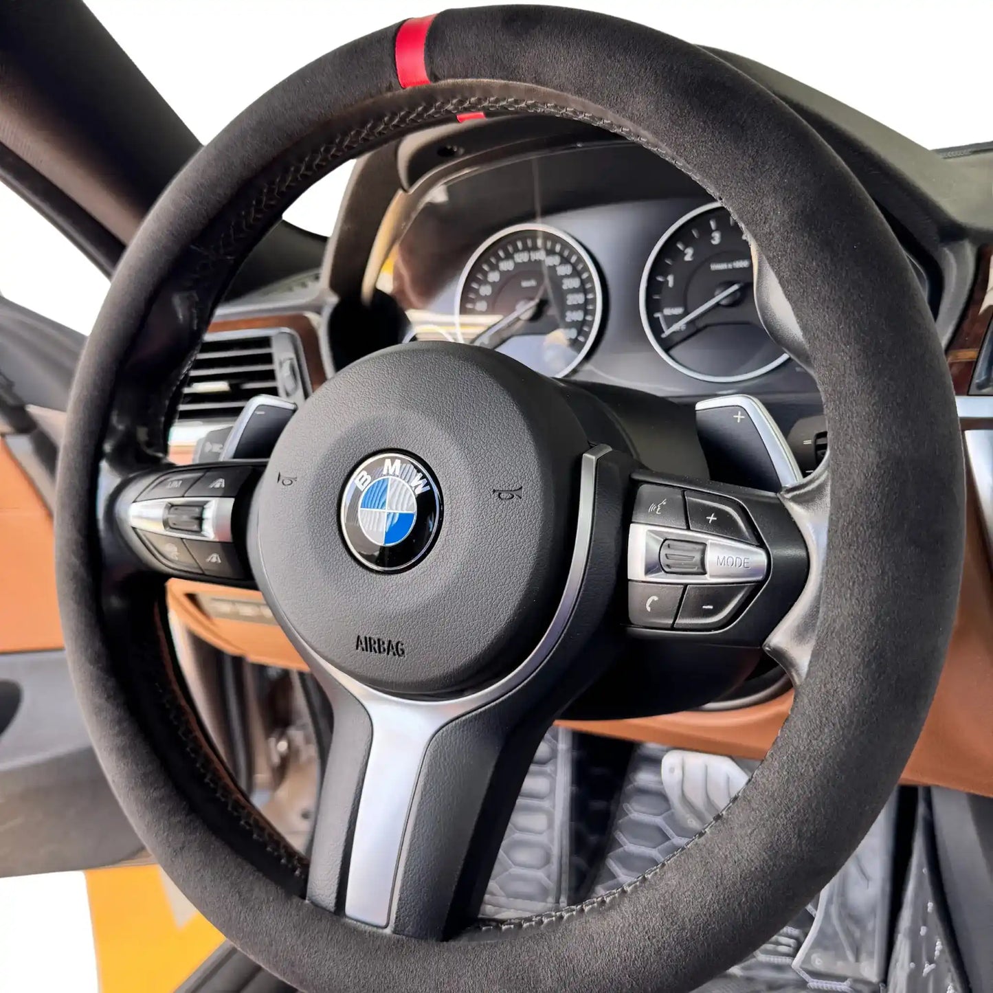 Couvre Volant Complet en Alcantara - Nero