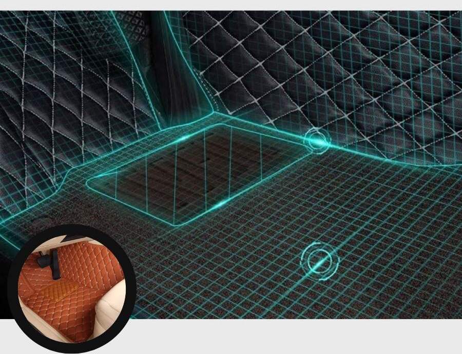  Tapis de Voiture Avant 3D sur-Mesure – Rouge & Beige -  Matscarlux™ - Protection Complète et Style Personnalisé