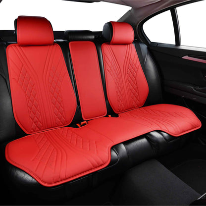 Luxus SeatSkin™ Housses de Siège en Similicuir à Motif Hybride | Rouge Ferrari