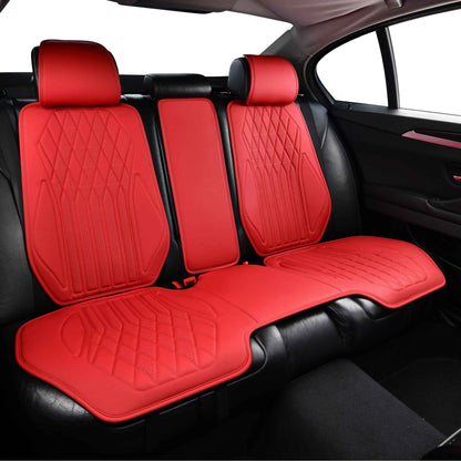Luxus SeatSkin™ Housses de Siège en Similicuir à Motif Losanges | Rouge Ferrari