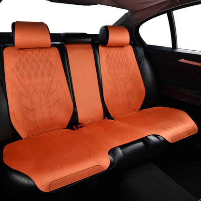 Luxus SeatSkin™ Housses de Siège en Suédine à Motif Losanges | Orange Lava