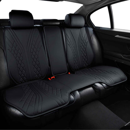 Luxus SeatSkin™ Housses de Siège en Similicuir à Motif Hybride | Noir