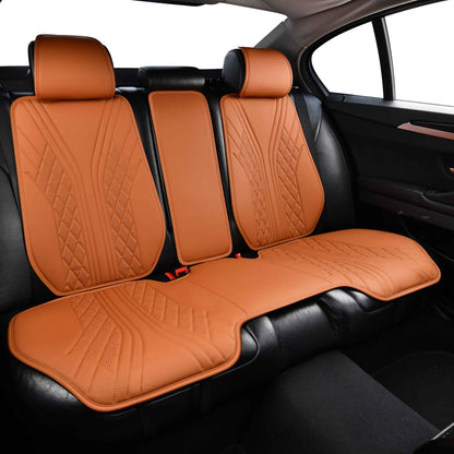 Luxus SeatSkin™ Housses de Siège en Similicuir à Motif Hybride | Marron Caramel
