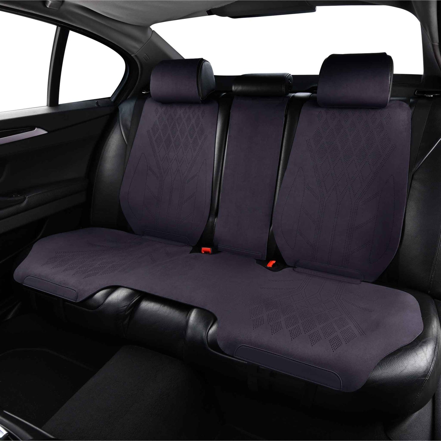 Luxus SeatSkin™ Housses de Siège en Suédine à Motif Losanges | Noir