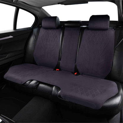 Luxus SeatSkin™ Housses de Siège en Suédine à Motif Losanges | Noir