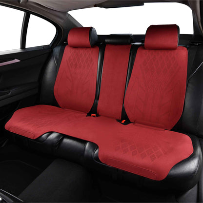 Luxus SeatSkin™ Housses de Siège en Suédine à Motif Losanges | Rouge Cerise