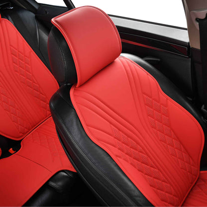 Luxus SeatSkin™ Housses de Siège en Similicuir à Motif Hybride | Rouge Ferrari