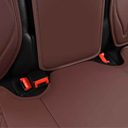 Luxus SeatSkin™ Housses de Siège en Similicuir à Motif Losanges | Marron Chocolat