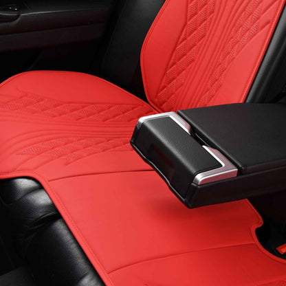 Luxus SeatSkin™ Housses de Siège en Similicuir à Motif Hybride | Noir
