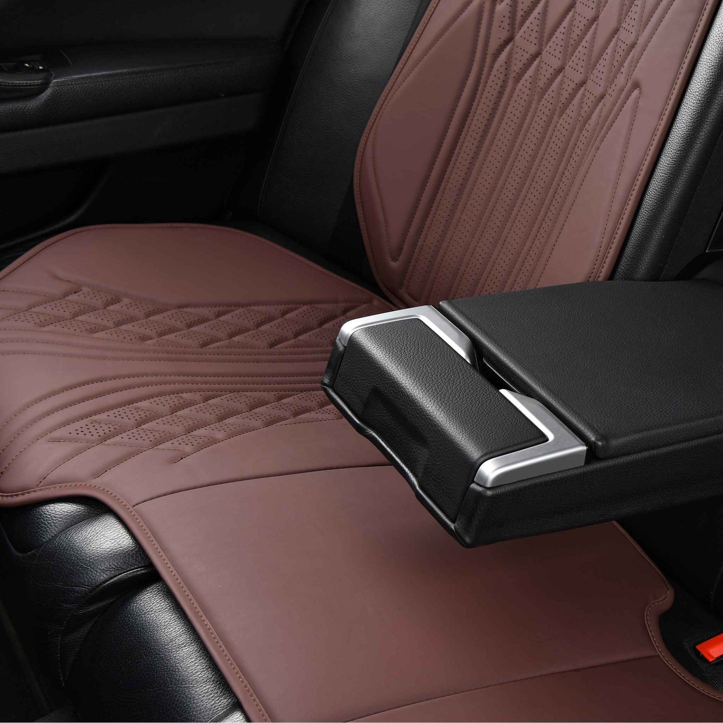 Luxus SeatSkin™ Housses de Siège en Similicuir à Motif Losanges | Rouge Ferrari