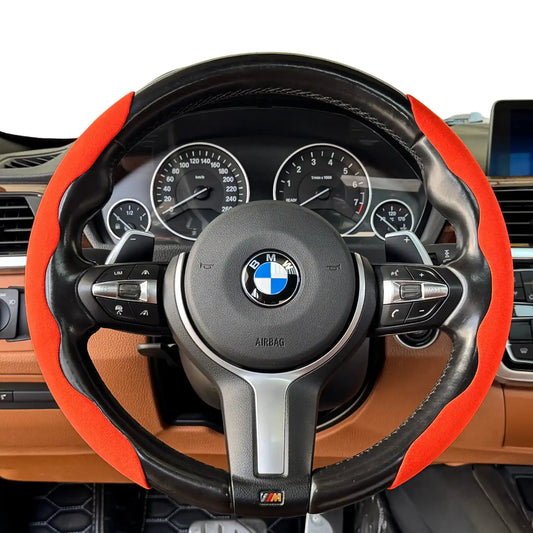 Couvre Volant Minimaliste en Alcantara - Grip Classic - Rouge Ferrari