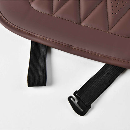 Luxus SeatSkin™ Housses de Siège en Similicuir à Motif Losanges | Marron Caramel