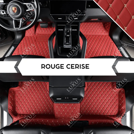Tapis de Sol Premium Sur Mesure en 3D | Motif Losange | Rouge Cerise