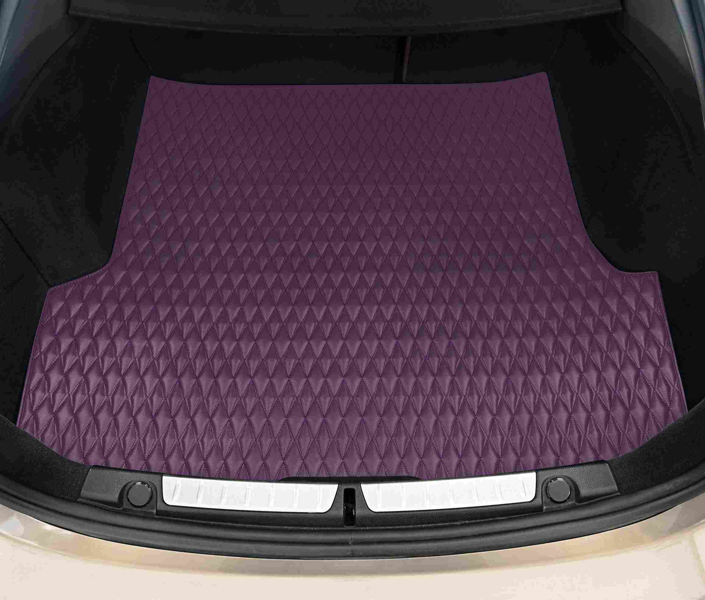 Tapis de Coffre Premium Sur Mesure | Motif Double Losange | Violet Nocturne