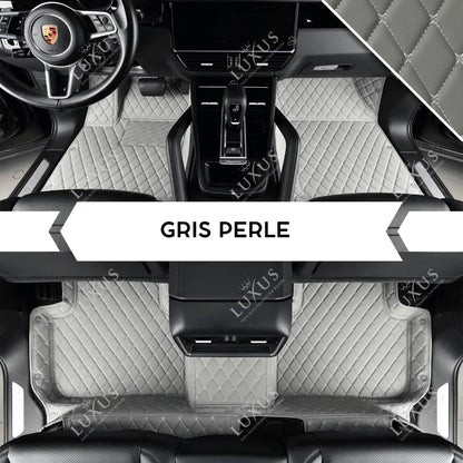 Tapis de Sol Premium Sur Mesure en 3D | Motif Losange | Gris Perle