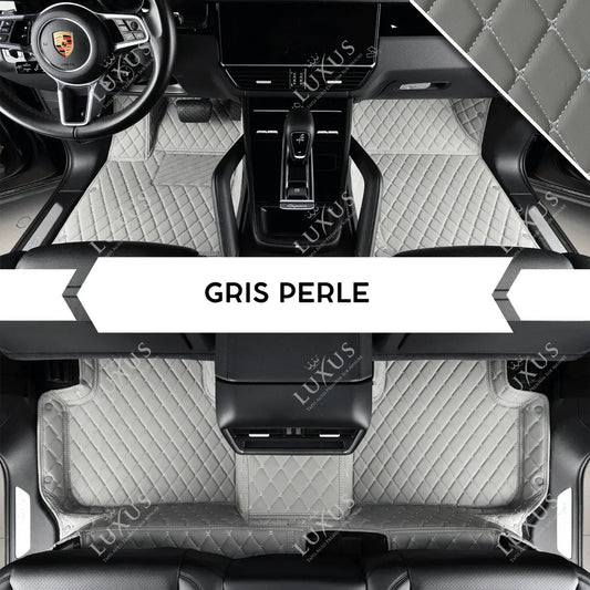 Tapis de Sol Premium Sur Mesure en 3D | Motif Losange | Gris Perle
